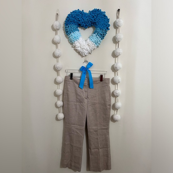 HOST PICK 🎉💕🎊9/21 J. Crew Hayden Linen Blend Kickout Crop Pants NWT! - Picture 4 of 11